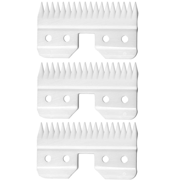 3pcs Fast Feed Ceramic Blades for Oster Fast Feed Clipper Oster A5 Fast Feed Ceramic Blades Fast Feed Replacement Blade A5 Replacement Blade (3PCS)