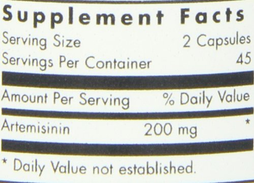 Artemisinin Supplement - GI Tract Support, Pure Qinghaosu from Artemisia annua, Thujone-Free, Vegetarian Capsules - 90 Count