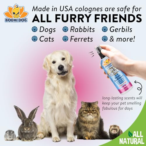 Natural Dog Cologne (Baby Powder) - Premium Scented Deodorizing Pet Perfume with Conditioner for Dogs & Cats - Keeps Pets Fresh & Clean - Gentle and Safe Formula, Made in USA (8 Fl Oz)