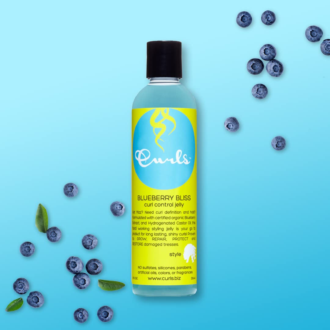 Blueberry Bliss Control Jelly - 8 oz, Define & Defrizz, Wash and Go's, Twist Outs & Braid Outs, for Wavy, Curly, and Coily Hair Types