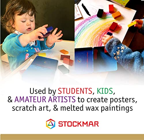 Stockmar 204884266 16 Blocks Waterproof Beeswax Paint Blocks in Tin Box