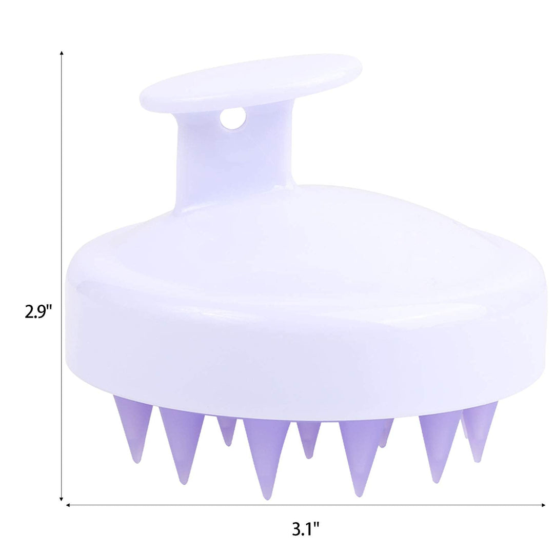 2pcs Silicone Shampoo Brush Scalp Exfoliator Brush for Scalp Scrubber Dandruff Remove, White Green