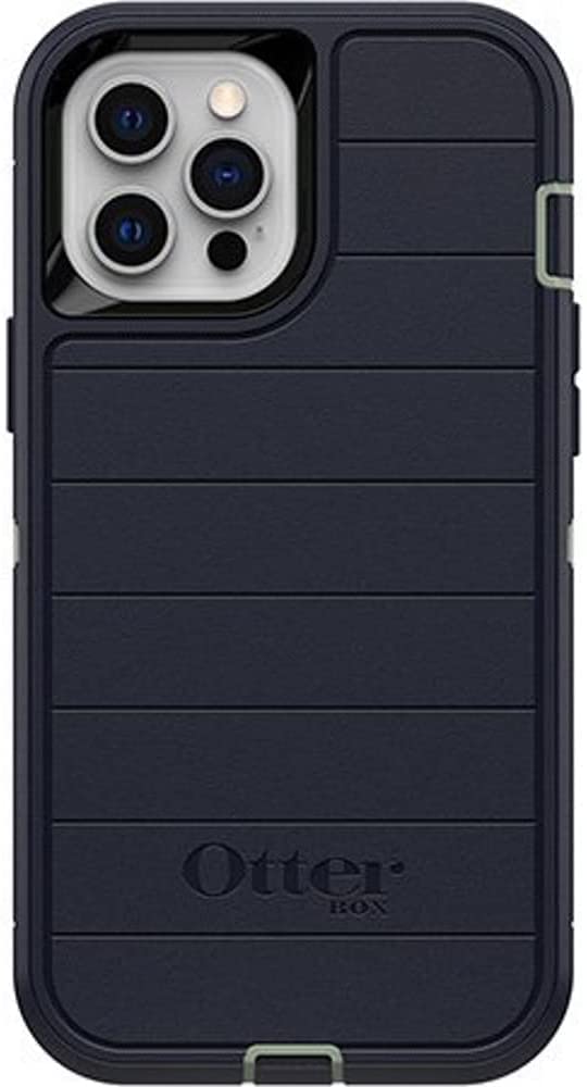 Defender Series Case Screenless Edition for iPhone 12 Pro Max (Only) - Case Only - Microbial Defense Protection - Non-Retail Packaging - Varsity Blues (Desert SAGE/Dress Blues)