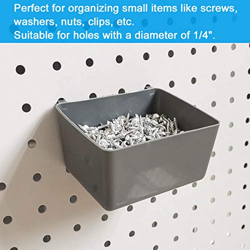 Pegboard Hooks Assortment with Pegboard Bins, Peg Locks, for Organizing Various Tools, 80 Piece