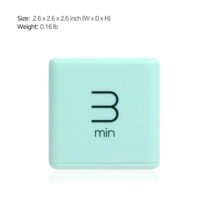 Cube Timer (Mint), Flip Timer Productivity Timer, Time Management, Block Timer Kids Cube Timer Kitchen Timer Desk Timer for Studying Workout Classroom 1, 3, 5, 10 min Timer Setting