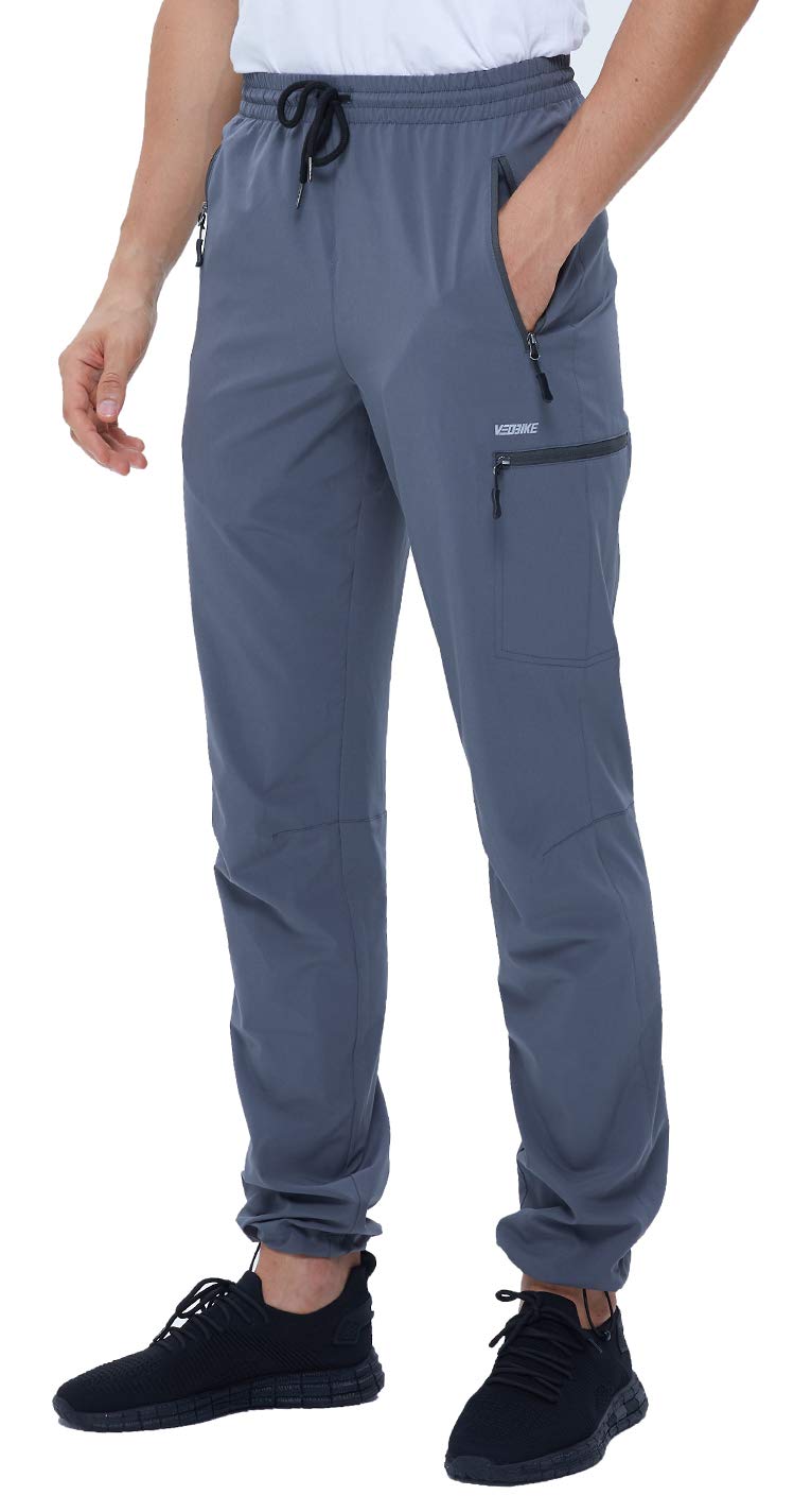 Mens Hiking Stretch Pants Quick Dry Lightweight Water Resistant Cargo Outdoor Fishing Pants Adjustable Bottom Pockets