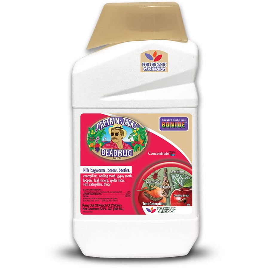 Captain Jack's Deadbug Brew, 32 oz Concentrate Outdoor Insecticide and Mite Killer for Organic Gardening