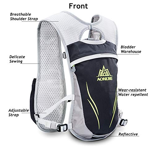 Running Hydration Vest Backpack for Women and Men Lightweight Trail Running Backpack 5.5L Gray