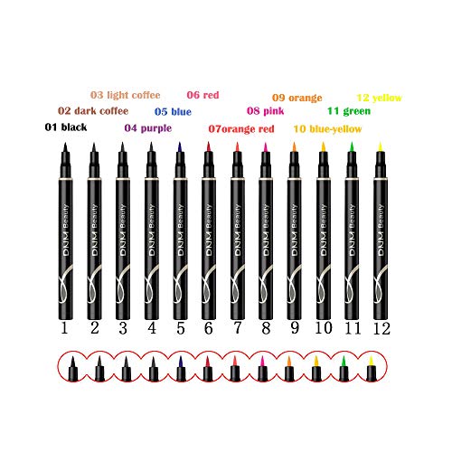 Cat Eye Makeup Waterproof Neon Colorful Liquid Eyeliner Pen Make Up Comestics Long-lasting Black Eye Liner Pencil Makeup Tools (green)