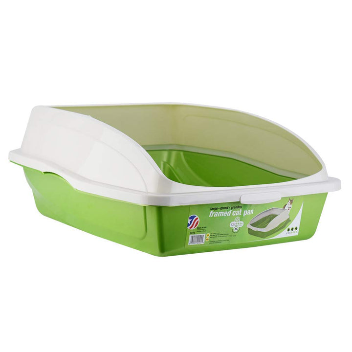 Pets Large High Sided Cat Litter Box with Frame, Blue, CP4