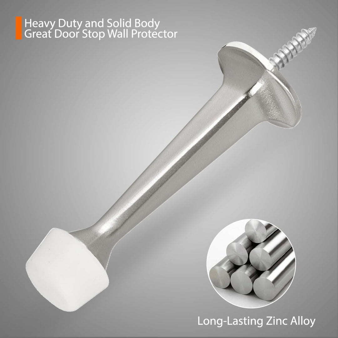 2 Pack Heavy Duty Rigid Door Stoppers Black