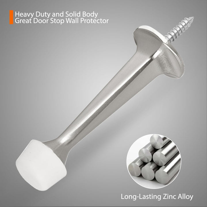2 Pack Heavy Duty Rigid Door Stoppers Black