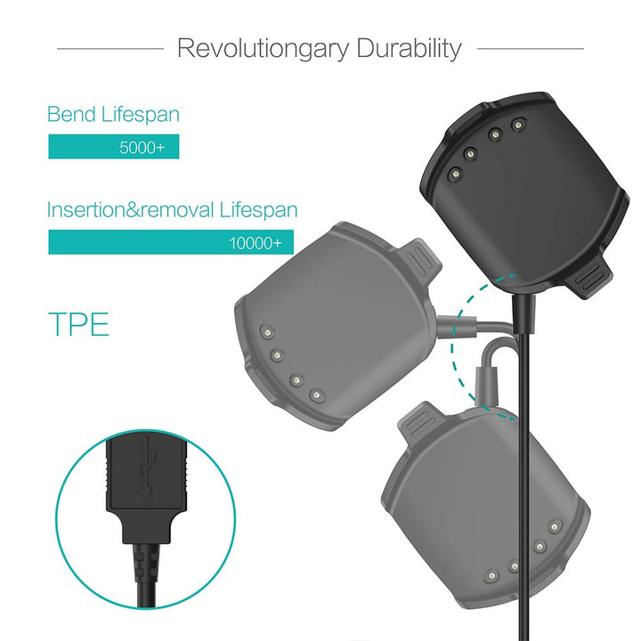 Charger for Garmin Approach S2 S4 - USB Charging Cable 100cm - GPS Golf Watch Accessories