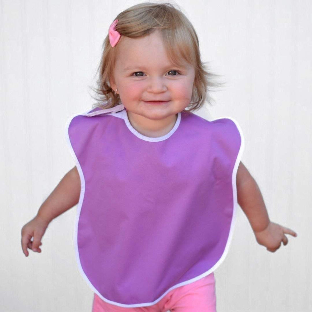 Extra Large Waterproof Bibs Premium Baby and Toddler Bib 4-Pack Gift Set, Double Snap Buttons, Cute Designs for Girls