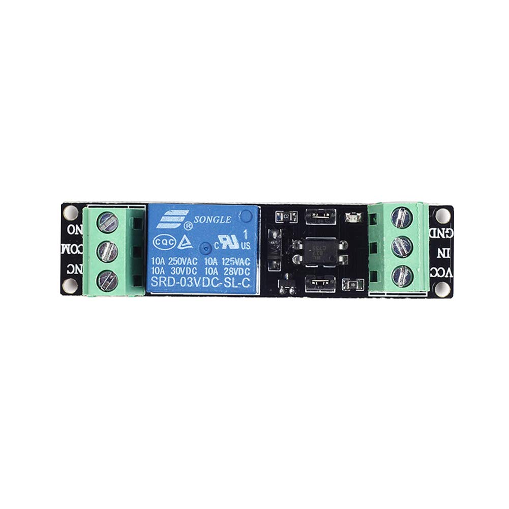 1 Channel DC 3V Relay High Level Driver Module Optocoupler Relay Module Isolated Drive Control Board for Arduino (Pack of 8)