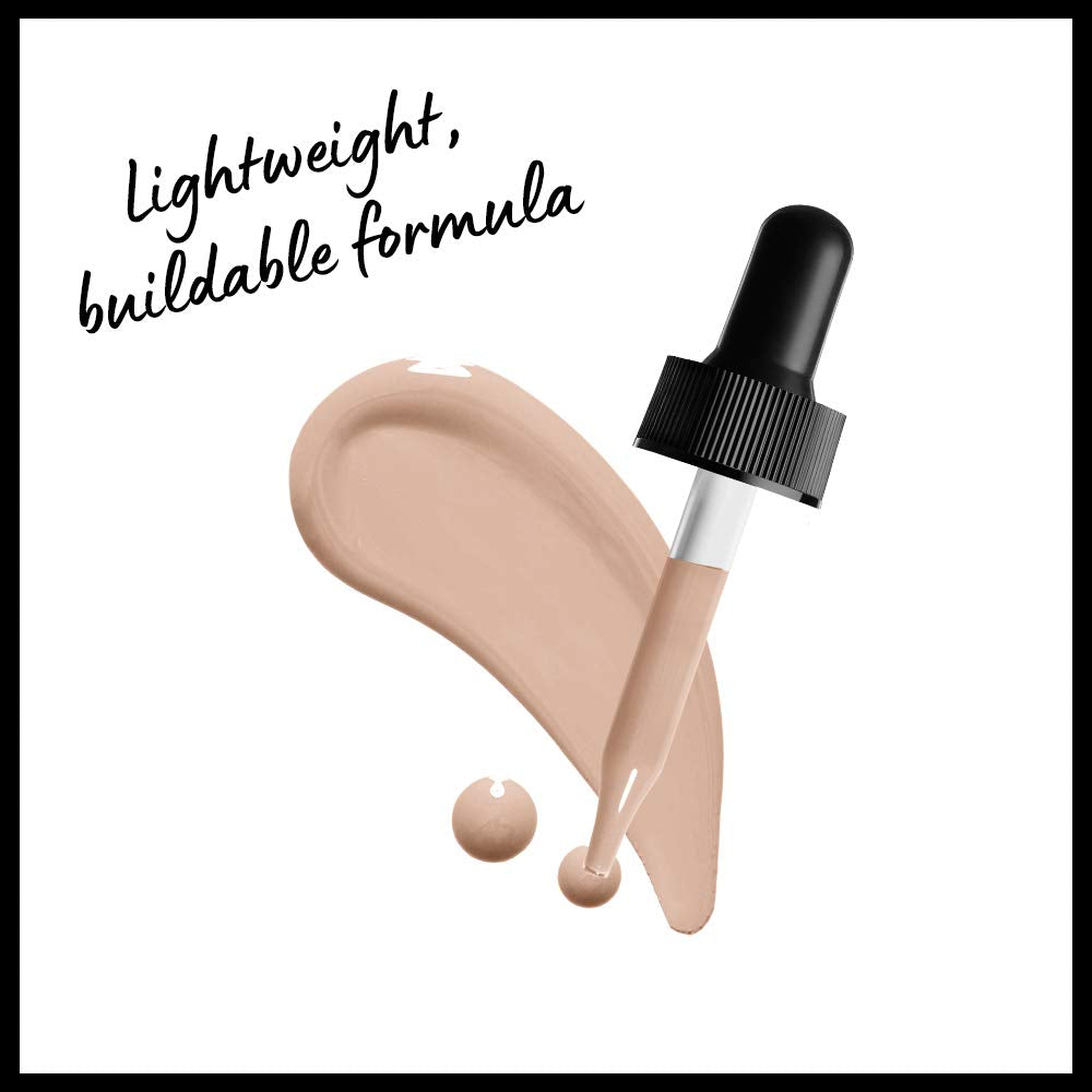 PROFESSIONAL MAKEUP Total Control Pro Drop Foundation, Skin-True Buildable Coverage - Porcelain