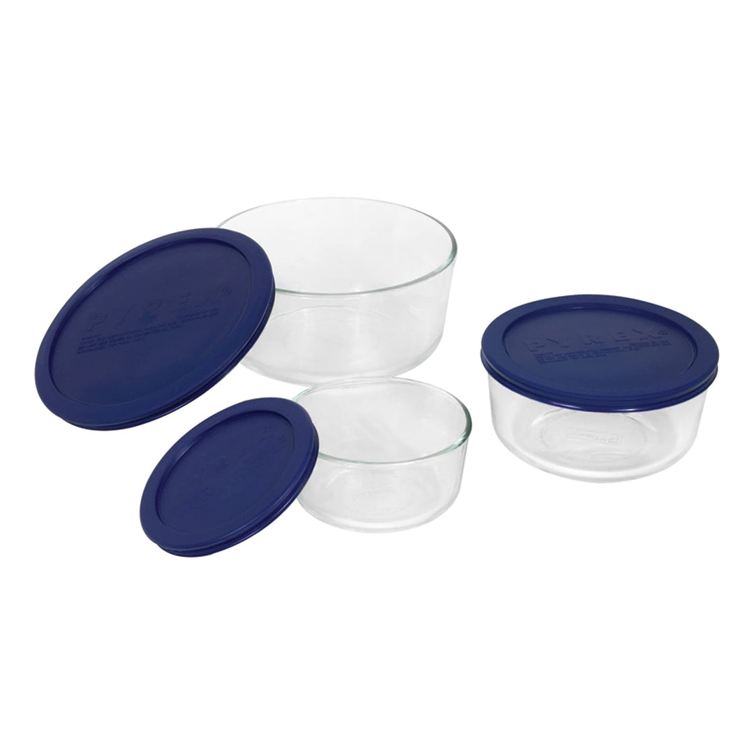 6010170 Glass Plastic Storage Set - 6 Pieces, Blue