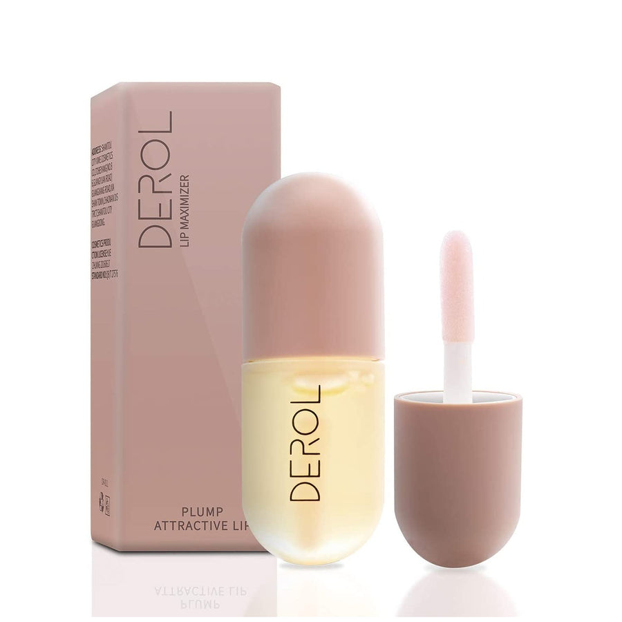 DEROL Lip Plumper, Natural Lip Plumper and Lip Care Serum, Lip Enhancer for Fuller, Lip Mask, Beautiful Fuller, Hydrating & Reduce Fine Lines 5.5ML (Day)