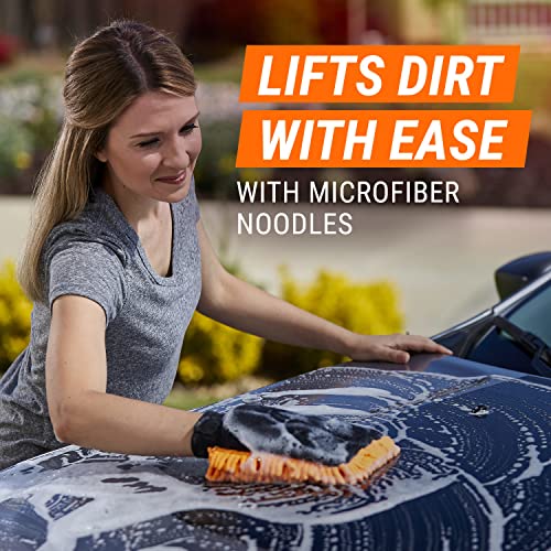 Microfiber Car Wash Mitt and Pad Set , Machine Washable, Highly Absorbent Cleaner for Dirt and Bugs
