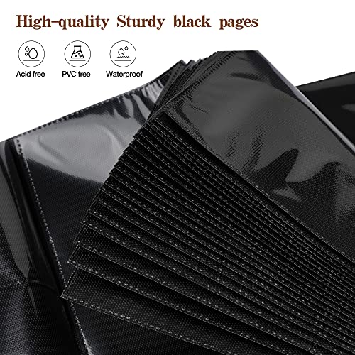 Photo Album for 4x6 1000 Photos Linen Cover Extra Large Capacity Photo Book for Family Wedding Anniversary Baby (Black, 1000 Pockets)
