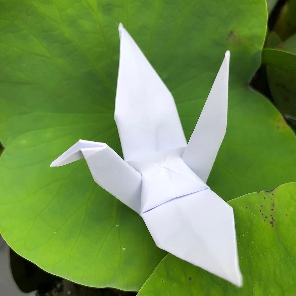 100PCS 3.94 Premade White Origami Cranes For Wedding Party Favor Table Centerpieces Decorations DIY Crane Bird Garlands Birthday Baby Shower Party Supplies