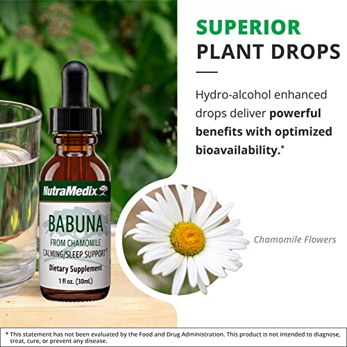 Babuna Calm Drops - Chamomile Extract for Optimal Rest and Relaxation Support - Calming Supplement Can Be Mixed with Water for Relaxing Tea or Drink (1oz / 30ml)