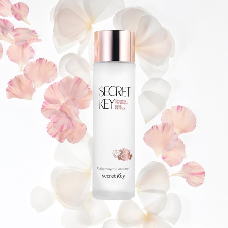SECRETKEY Starting Treatment Essence Rose Edition, Nourishment & Hydration, Skin Soothing, Skin-texture Care, 94% of Galactomyces and Rose Water Synergy 5.07 fl. Oz. / 150ml, For Sensitive Skin
