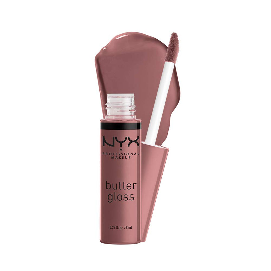 Butter Gloss, Non-Sticky Lip Gloss - Cinnamon Roll (Dusty Nude Mauve)