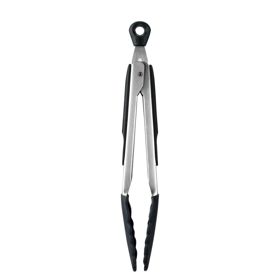Good Grips 9-Inch Tongs with Silicone Heads, Black