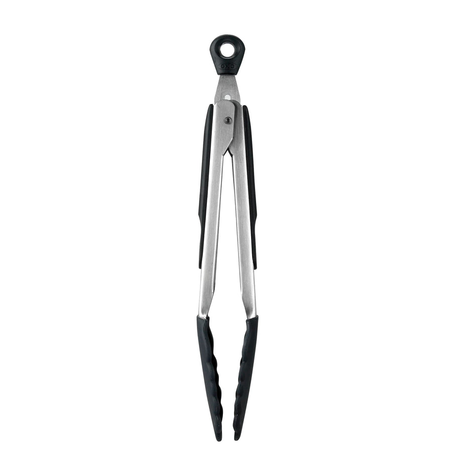 Good Grips 9-Inch Tongs with Silicone Heads, Black