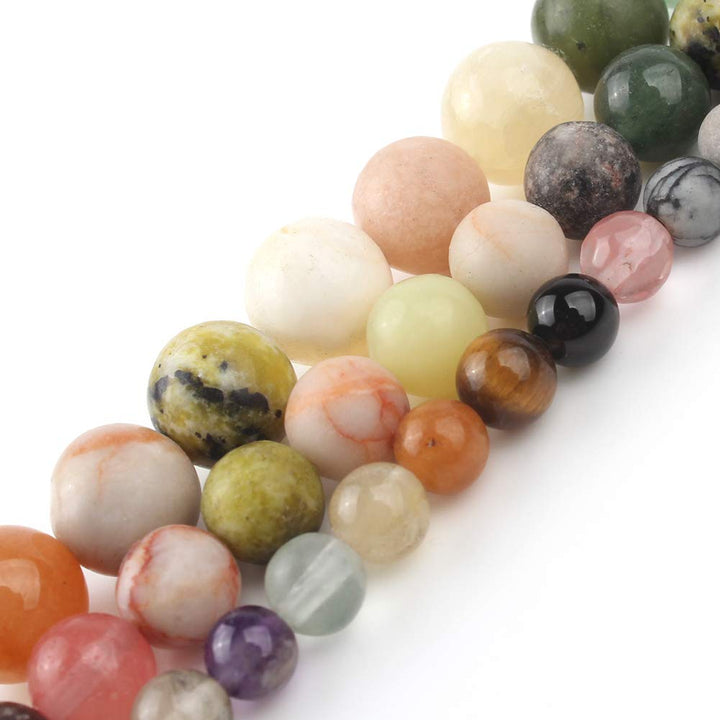 8mm Mixed Stone Beads Round Loose Beads Natural Stone Beads for Jewelry Making