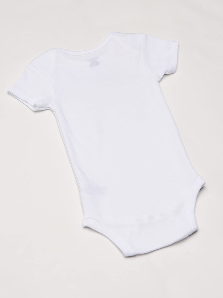 Baby 5-Pack Solid Onesies Bodysuits, White, 0-3 Months