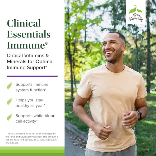 Clinical Essentials Immune - Immune System Support Supplement with Vitamins A, C, D3 & E - Supplement for Immune Health - Vitamin Supplement with Antioxidants - 60 Capsules
