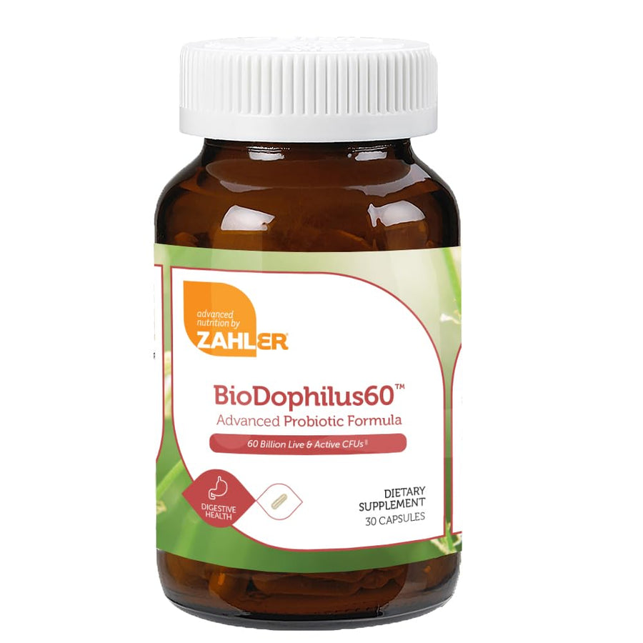 Zahlers BioDophilus High Potency Probiotic Formula 60 Billion Live & Active CFUs - 30 Capsules