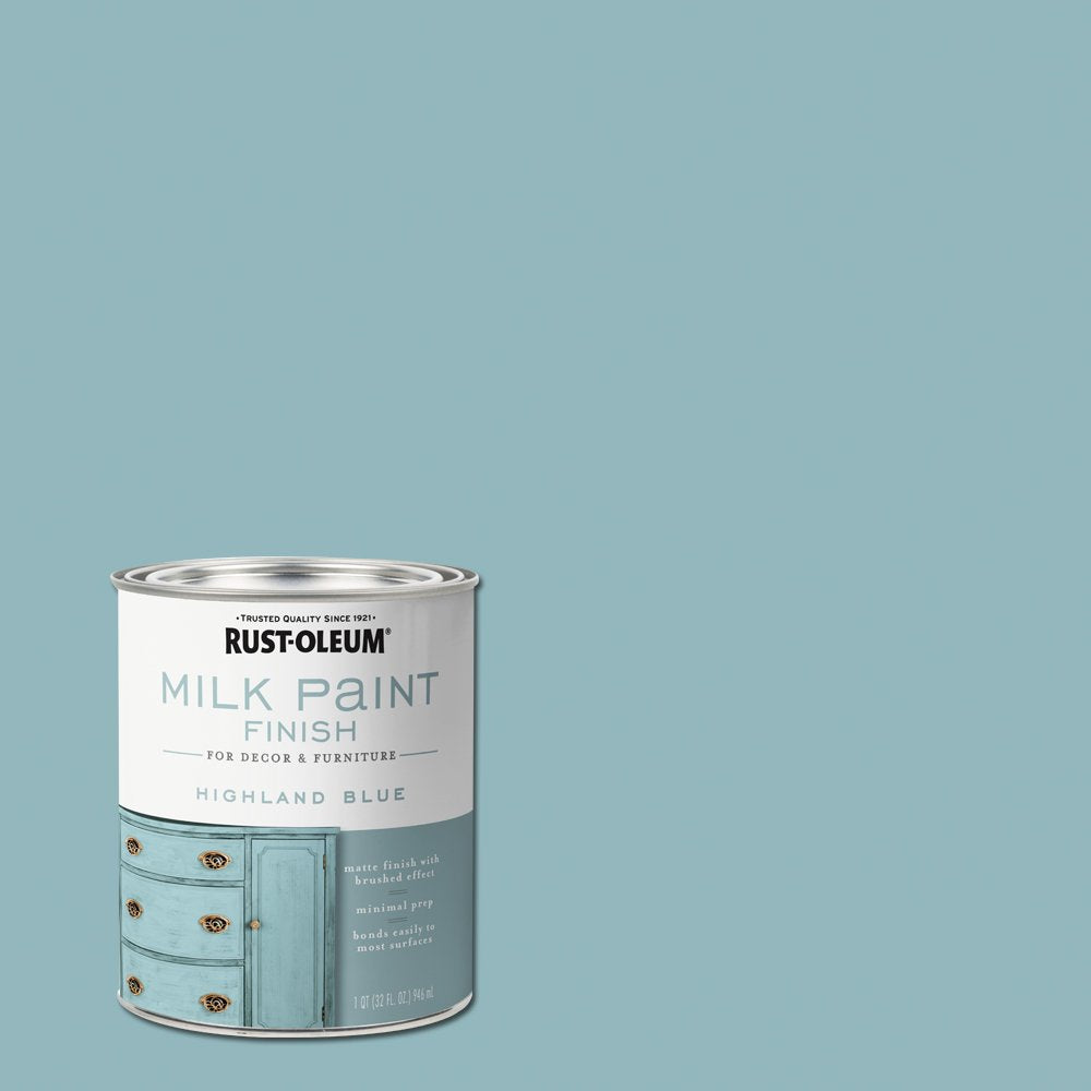 331050 Milk Paint Finish, Quart, Highland Blue 32 Fl Oz (Pack of 1)