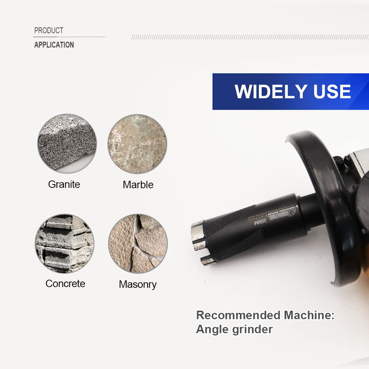 Diamond Core Drill Bits 4 Inch for Hard Stone Concrete Marble Granite Brick Laser Welded Dry or Wet Hole Saws 102mm