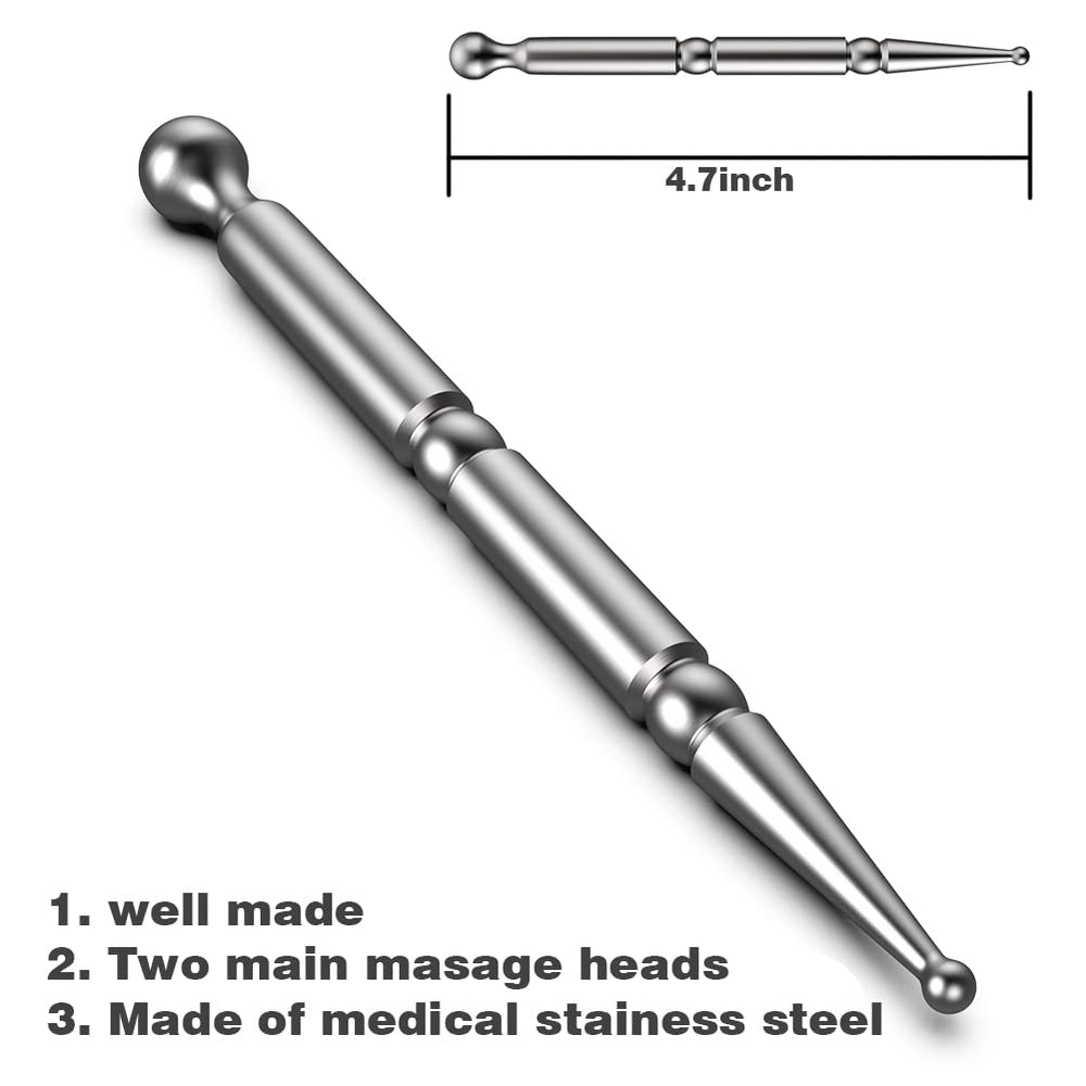 Stainless Steel Manual Acupuncture Pen Deep Tissue Massage Tool Reflexology Trigger Point Massage Tools Acupressure Bar