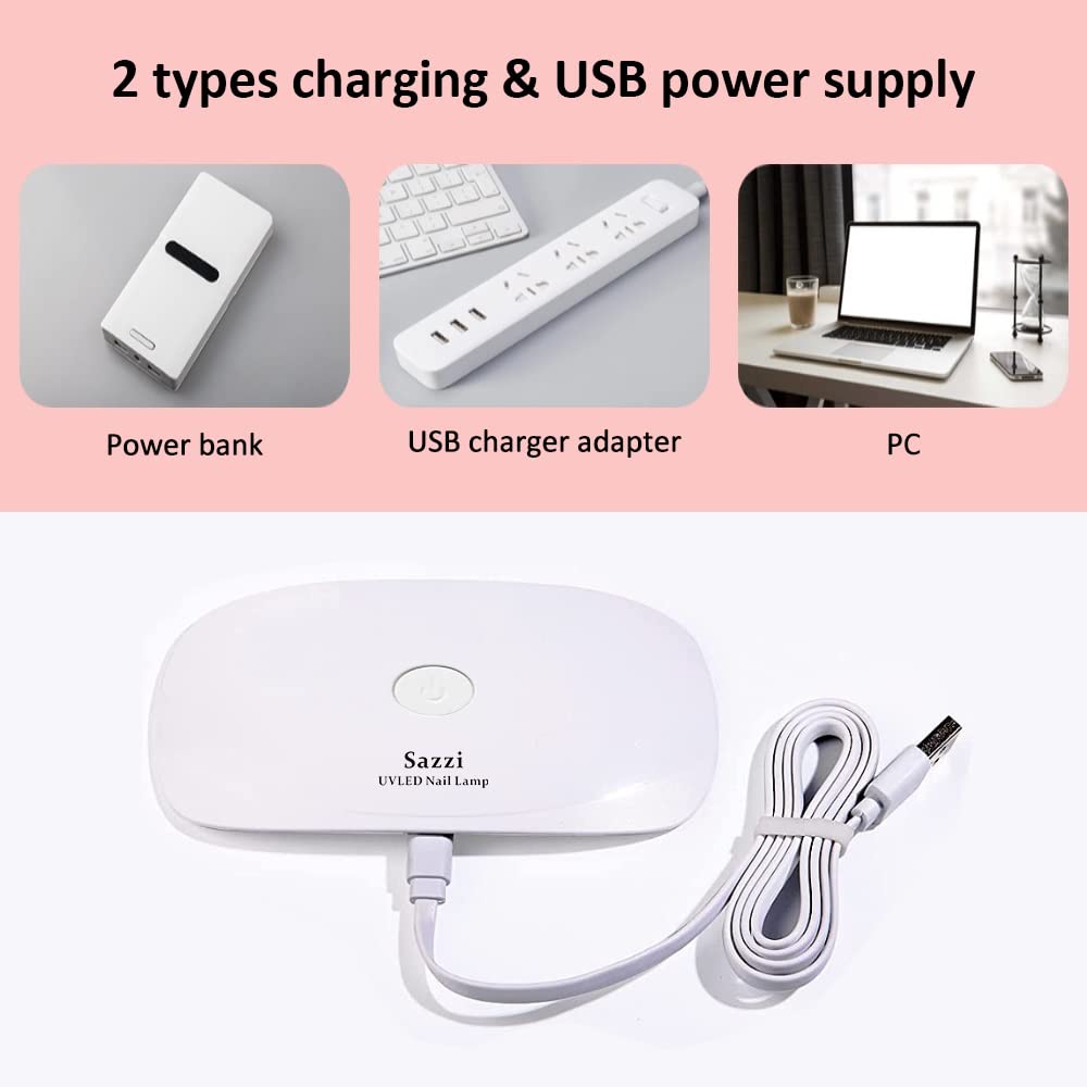 Led Uv Nail Lamp UV Light for Resin, 24W, Industry Featured Low Heat Function, Cures 5 Fingernails or toenails at The Same time, Compatible with All Gels, for Gel Nail Resin.