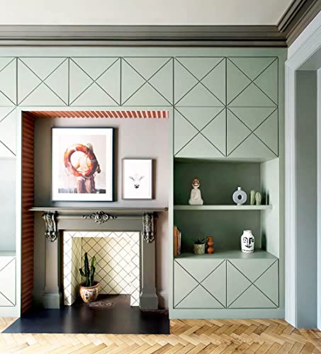 118''x17.7'' Green Peel and Stick Wallpaper Contact Paper Modern Self Adhesive Wall Paper Removable Renter Friendly Textured Solid Color Shelf Cabinet Vinyl Roll (118''x17.7'',Light Green)