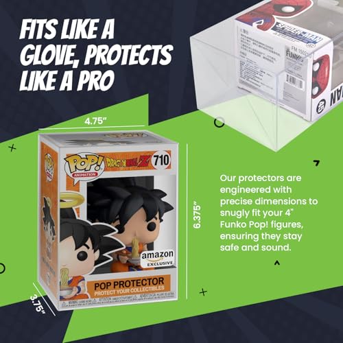 (10 Pack) Pop Protector Compatible with - 4 Inch Funko POP! Figures, Strong, Clear Pop Case, Acid Free