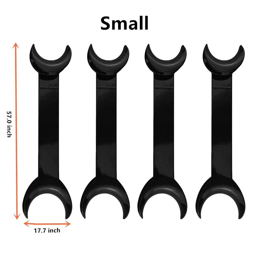 8 Pack Black T-Shape Intraoral Cheek Lip Retractor, 4 Large Size+4 Small Size Double Head Mouth Opener for Teeth Whitening Surgical Retractor, Dental Orthodontic Oral Care Tool