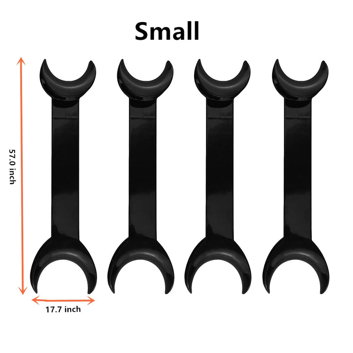 8 Pack Black T-Shape Intraoral Cheek Lip Retractor, 4 Large Size+4 Small Size Double Head Mouth Opener for Teeth Whitening Surgical Retractor, Dental Orthodontic Oral Care Tool