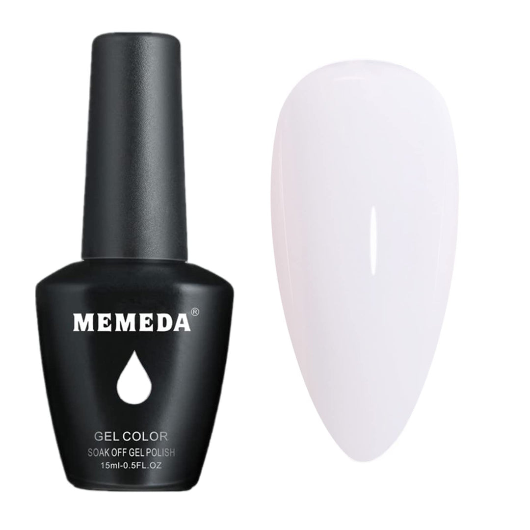 MEMEDA Nail Gel Polish Spring Summer Nail Art Colors Nude Milky UV LED Soak Off Clear Nail Gel Kit…
