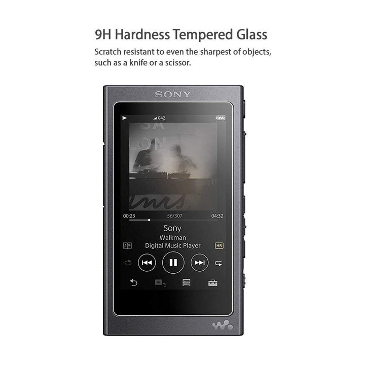 (2 Pack) for Sony NW-A55/ NW-A56 Screen Protector,9H Hardness Tempered Glass Screen Protector for Sony A55 A56 with Anti-fingerprint Bubble-Free Crystal Clear
