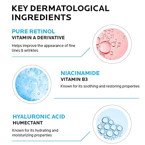 Pure Retinol Face Serum with Vitamin B3. Anti Aging Face Serum for Lines, Wrinkles & Premature Sun Damage to Resurface & Hydrate. Suitable for Sensitive Skin, 1.0 Fl. Oz