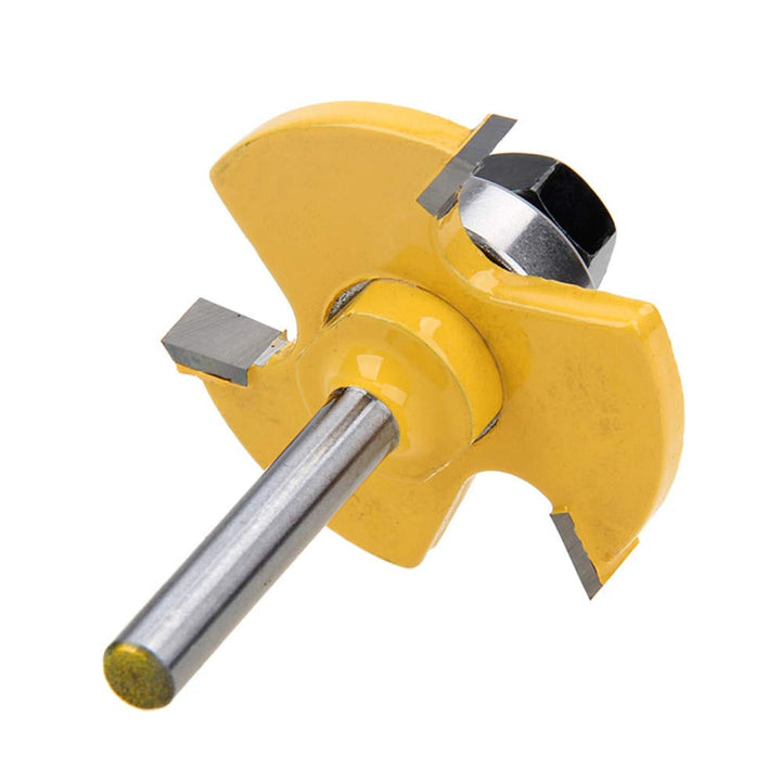 1/4 Shank 1-3/8 Diameter 45 Degree Lock Miter Router Bit Wood Cutter for Woodworking Drilling Power Tools