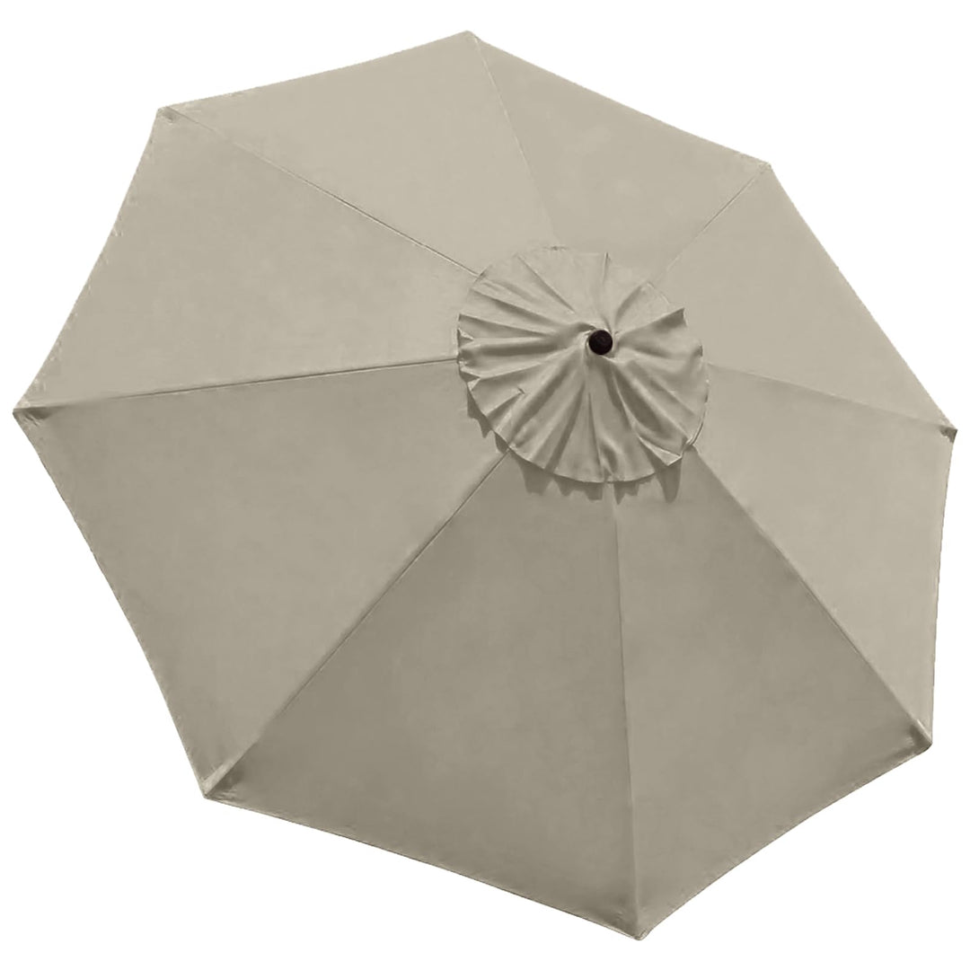 USA 9ft Replacement Covers 8 Ribs Market Patio Umbrella Canopy Cover (CANOPY ONLY) (Beige)
