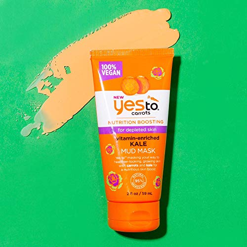 Carrots NEW Nutrition Boosting 100% Vegan Vitamin-Enriched Kale Mud Mask - 2 Fluid Ounces | For Depleted Skin | Carrots and Kale For Glowing and Healthier-Looking Skin