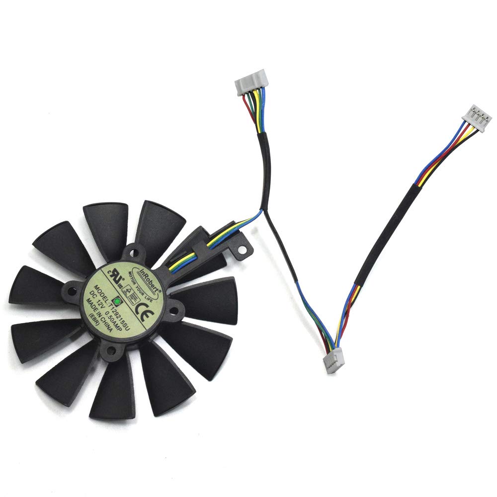 87mm T129215SU Graphics Card Cooling Fan for ASUS Strix GTX980Ti/R9390/RX480/RX580 Video Card Cooler (Fan-A)