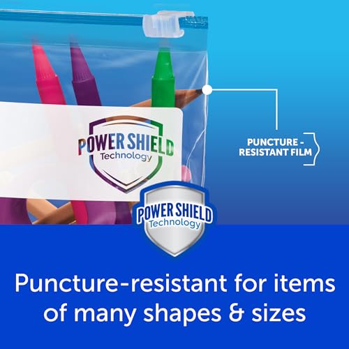 Quart Food Storage Freezer Slider Bags, Power Shield Technology for More Durability, 136 Bags Total